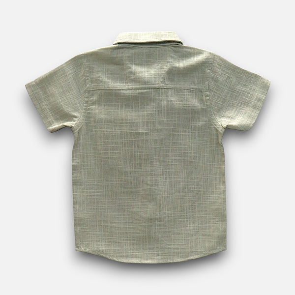 Grey Half Sleeves Casual Shirt