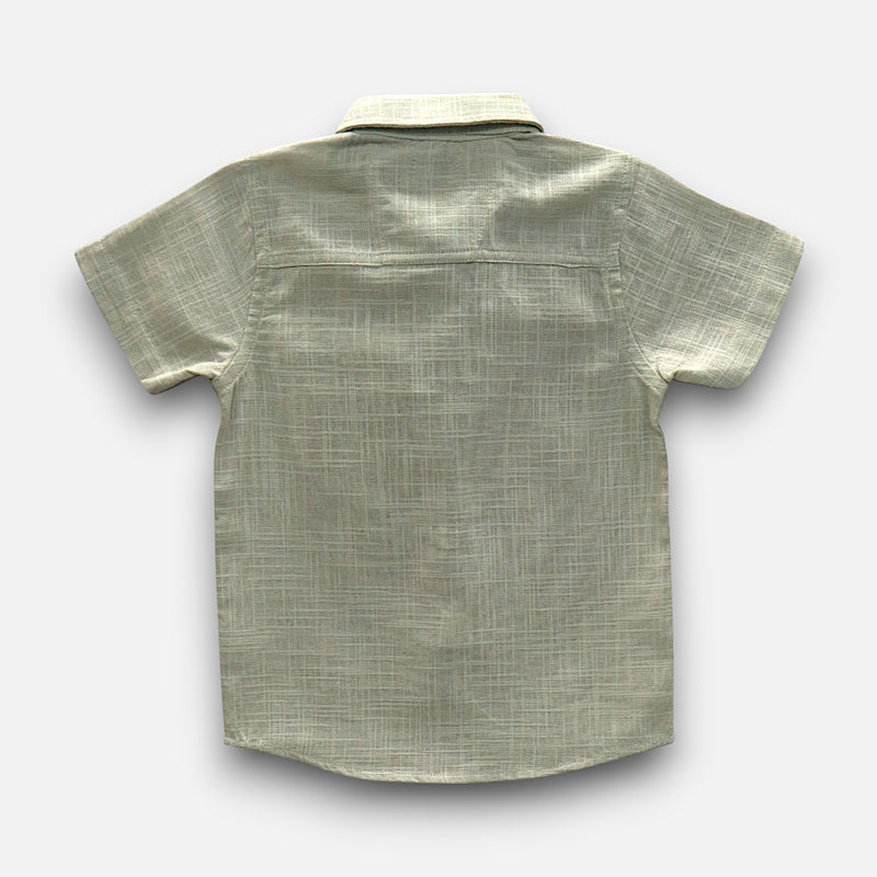 Grey Half Sleeves Casual Shirt