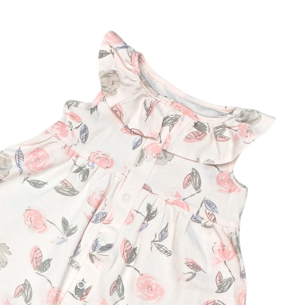White Printed Baby Frock