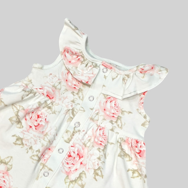 Green Printed Baby Frock