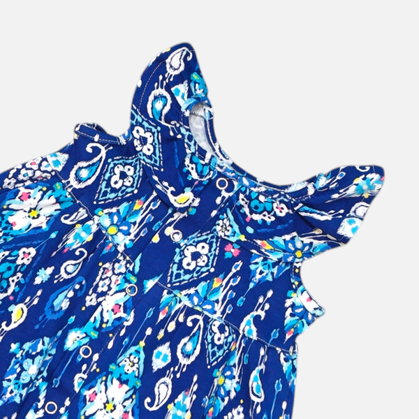 Blue Sleeveless Frock