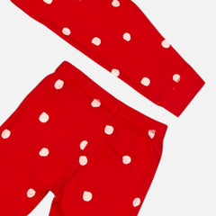 Red Polka Dot Printed Leggings