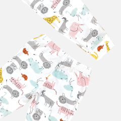 Animals White Printed Leggings