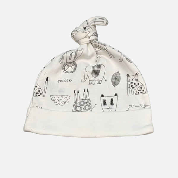 Safari Baby Bib, Cap, Mittens and Booties Set