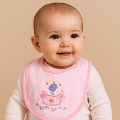 Baby Premium Bibs - Pink Basket