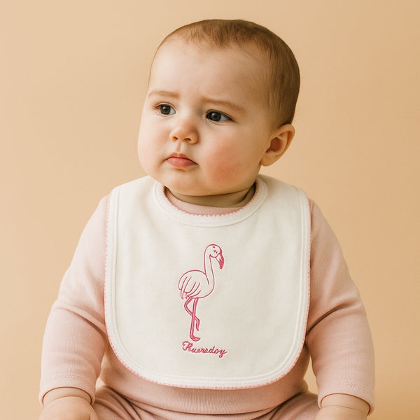 Baby Premium Bibs - Pink Swan
