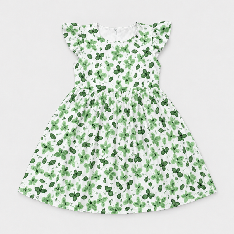 Green Meadow Butterfly Flutter Frock