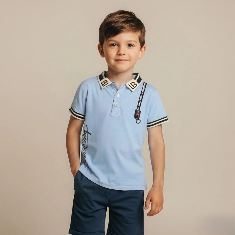 Light Blue Collar Polo T-shirt