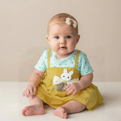 Summer Baby Girl Casual Dress with Teddy