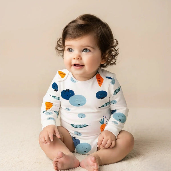 Vegetable Printed long Sleeves Onesies