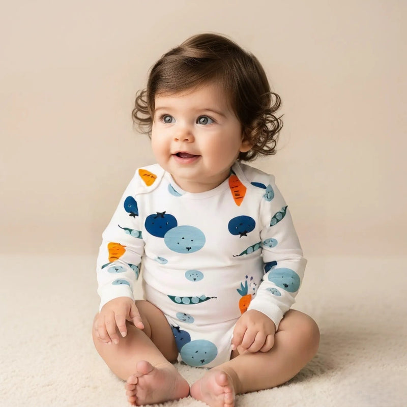 Vegetable Printed long Sleeves Onesies