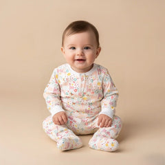 Printed Zip Baby Romper Set Of Two