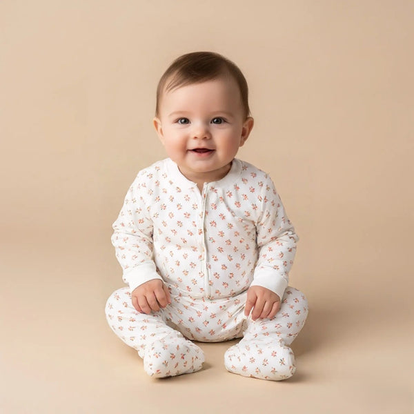Printed Zip Baby Romper Set Of Two