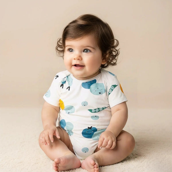 Vegetable Printed Half Sleeves Onesies