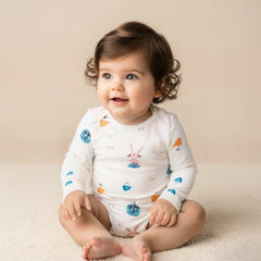Bunny Printed Long Sleeves Onesies