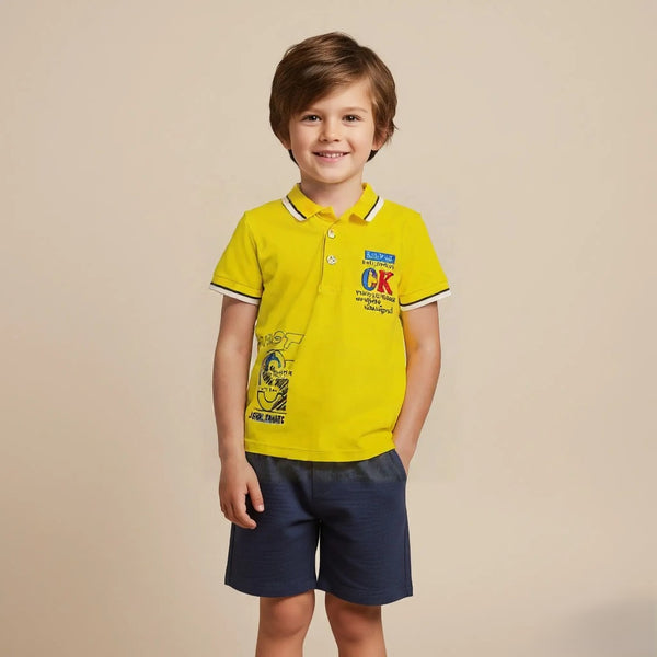 Yellow Collar Polo T-shirt