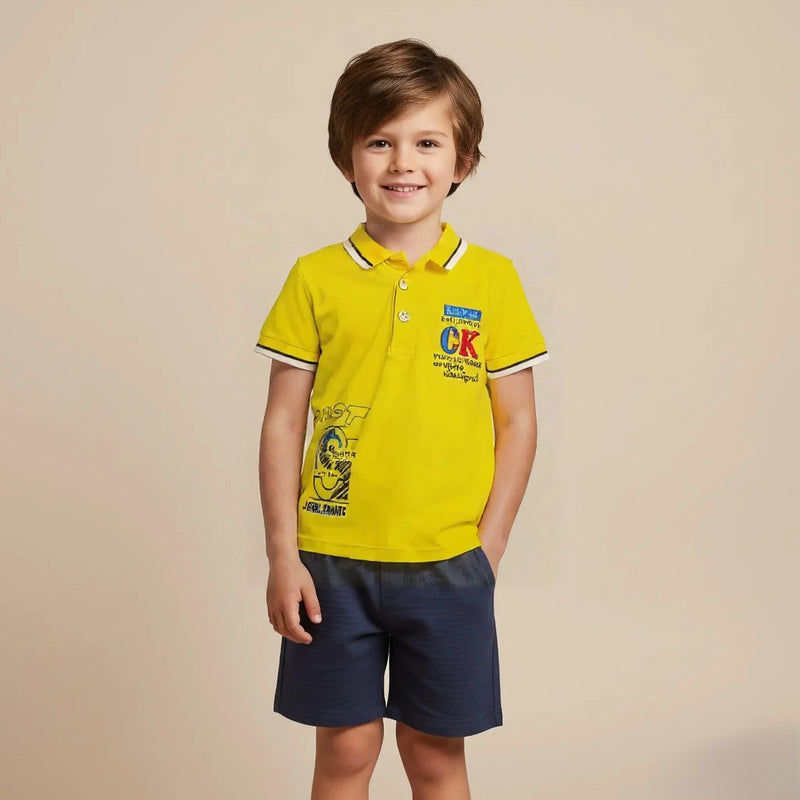 Yellow Collar Polo T-shirt