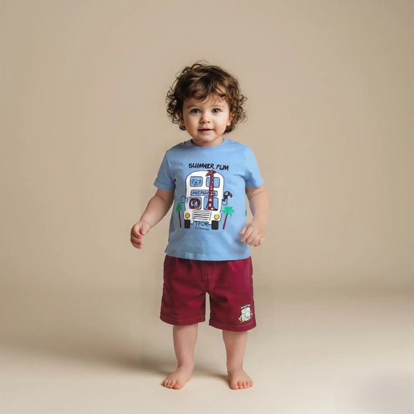 Animal Printed T-shirt with Short Set
