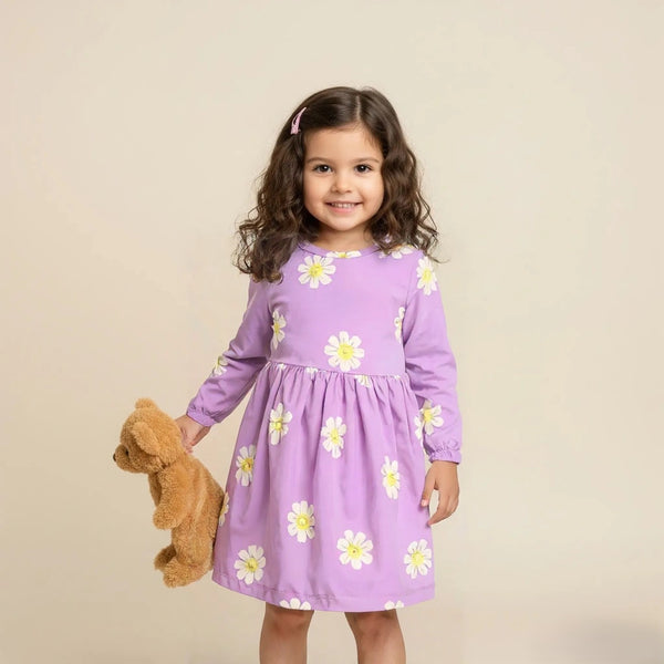Purple Printed Frock