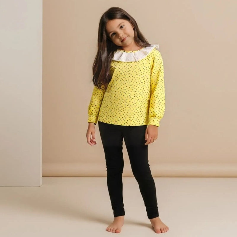 Full Sleeves Printed Frill Top