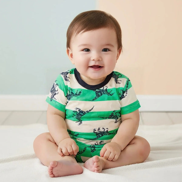 Short Sleeves Printed Baby Onesies