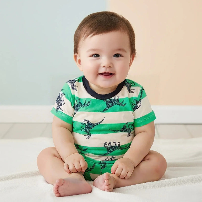 Short Sleeves Printed Baby Onesies