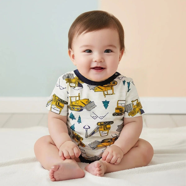 Short Sleeves Printed Baby Onesies