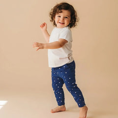 Blue Printed Leggings
