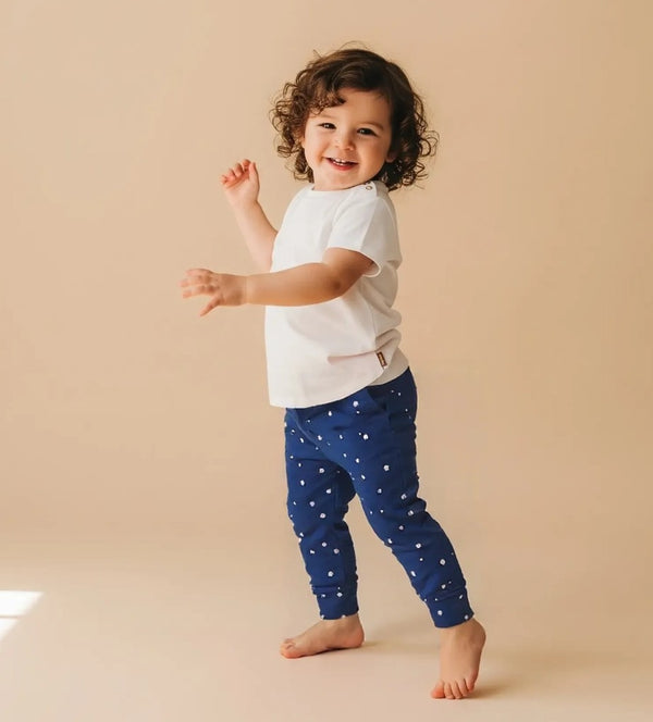 Blue Printed Leggings