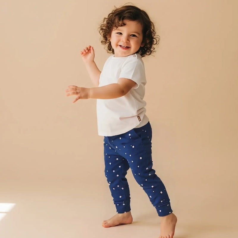 Blue Printed Leggings