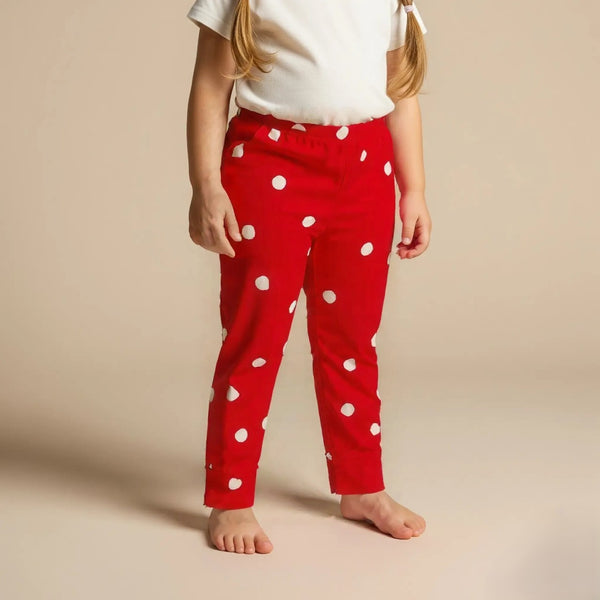 Red Polka Dot Printed Leggings