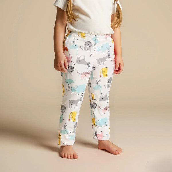 Animals White Printed Leggings