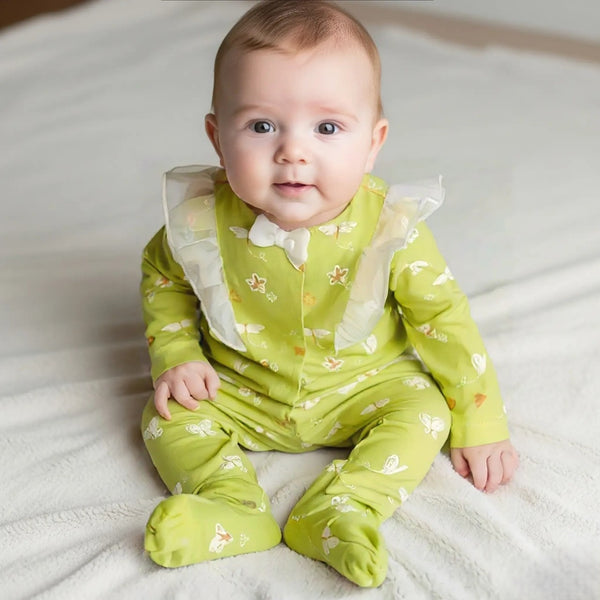 Butterfly Printed Frill Rompers