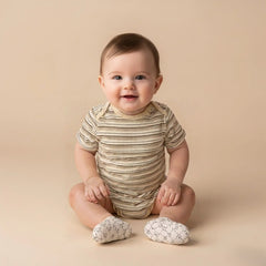 Beige Unisex Baby Onesies - Multipacks (Set of 3)