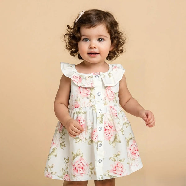 Green Printed Baby Frock