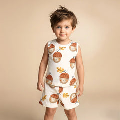 Fruit Printed Vest and Short Set