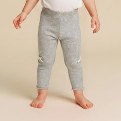 Grey Solid Leggings