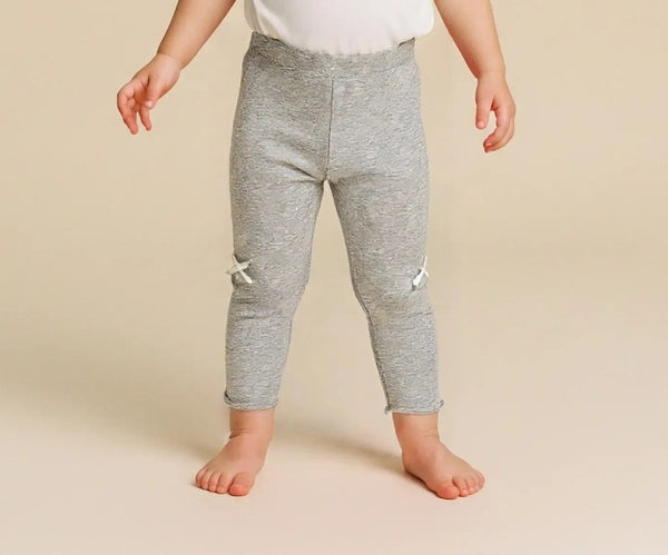 Grey Solid Leggings