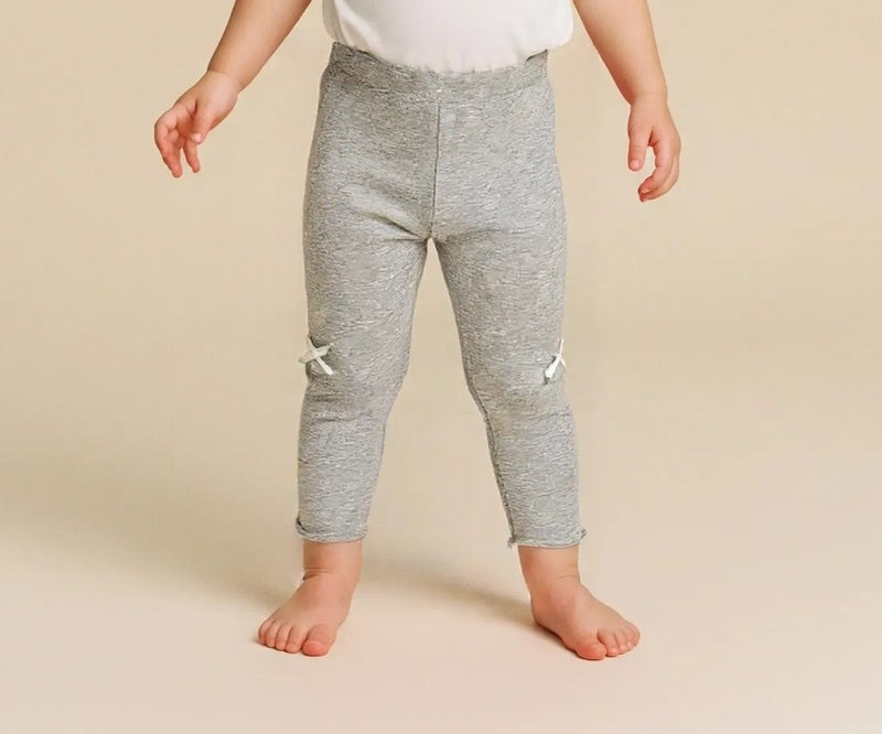 Grey Solid Leggings