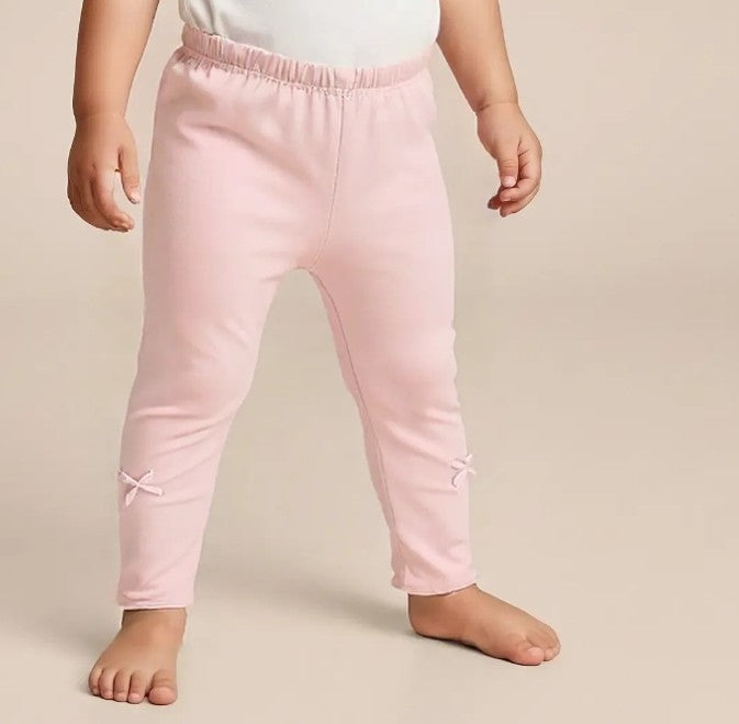 Pink Solid Leggings