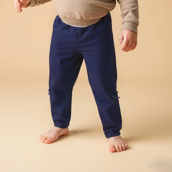 Navy Blue Solid Leggings