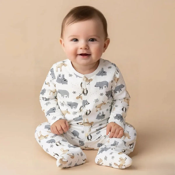 Quilted Printed Baby Romper