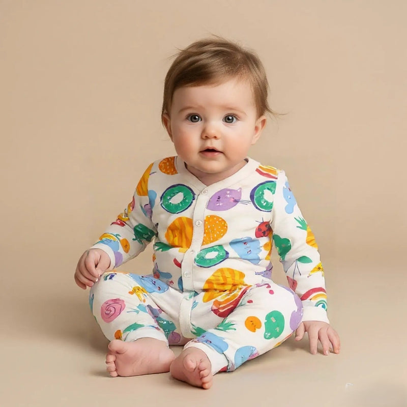 Multi-Printed Full Sleeves Rompers