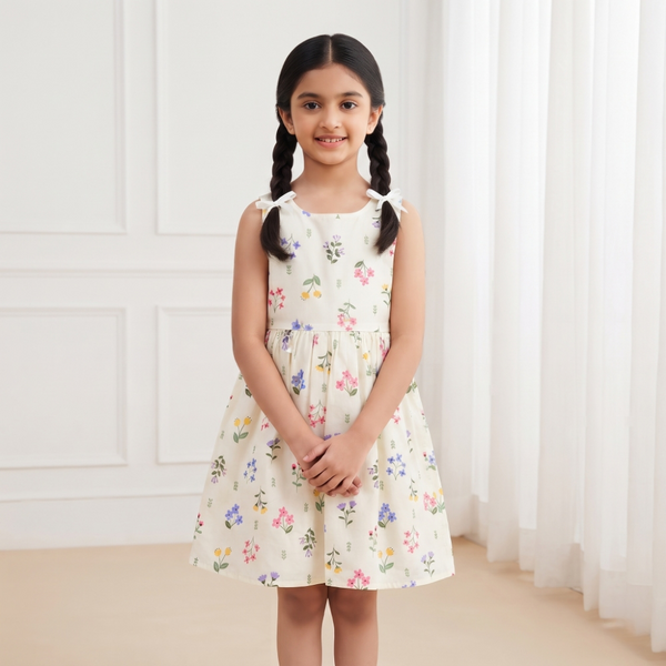 Spring Meadow Yellow Floral Frock