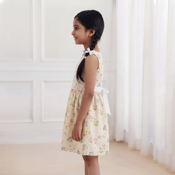 Spring Meadow Yellow Floral Frock