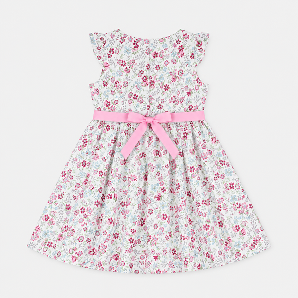 Pink Floral Flutter Frock