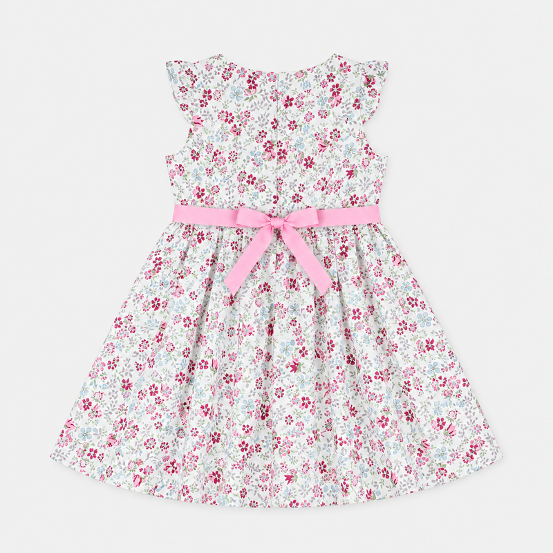 Pink Floral Flutter Frock