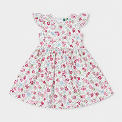 Pink Floral Flutter Frock