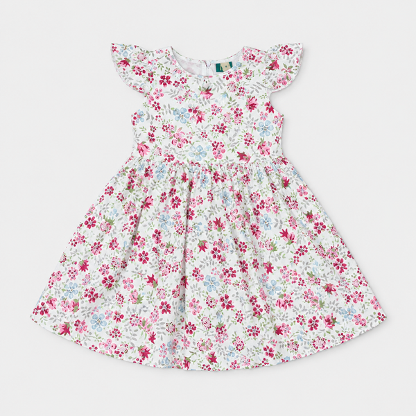 Pink Floral Flutter Frock