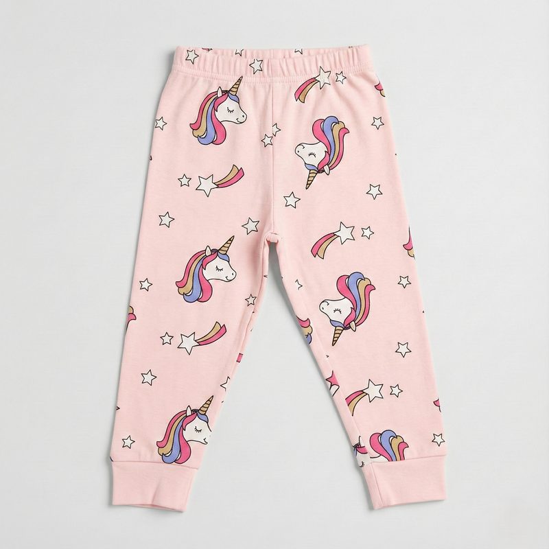 Pink Unicorn Print Night Suit